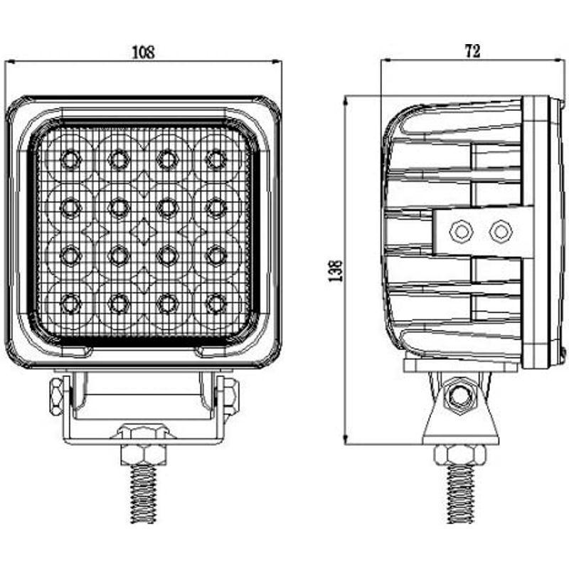 5台セット二色ledワークライト 12v led作業灯 作業灯 led 24v 作業灯 led 防水 ノイズレス 12v 24v兼用 LED - 1