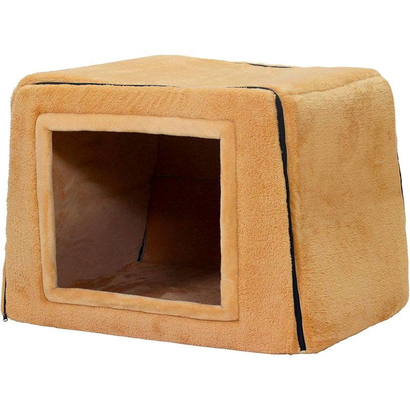 PetStyle 犬 猫 ベッド ハウス 2WAY ペットベッド ペットハウス キューブハウス 冬用 折りたたみ ドーム マット 猫ハウス 犬 猫 ベッド ハウス 2WAY ペットベッド ペットハウス キューブハウス 冬用 折りたたみ ドーム マット 猫ハウス 　