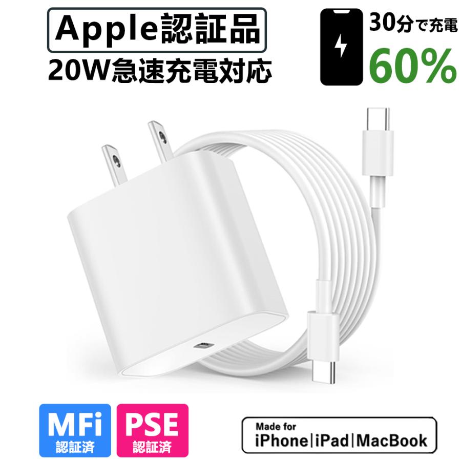低温充電】20W 急速チャージャー iPhone充電器 ipad PD充電器 Type-C