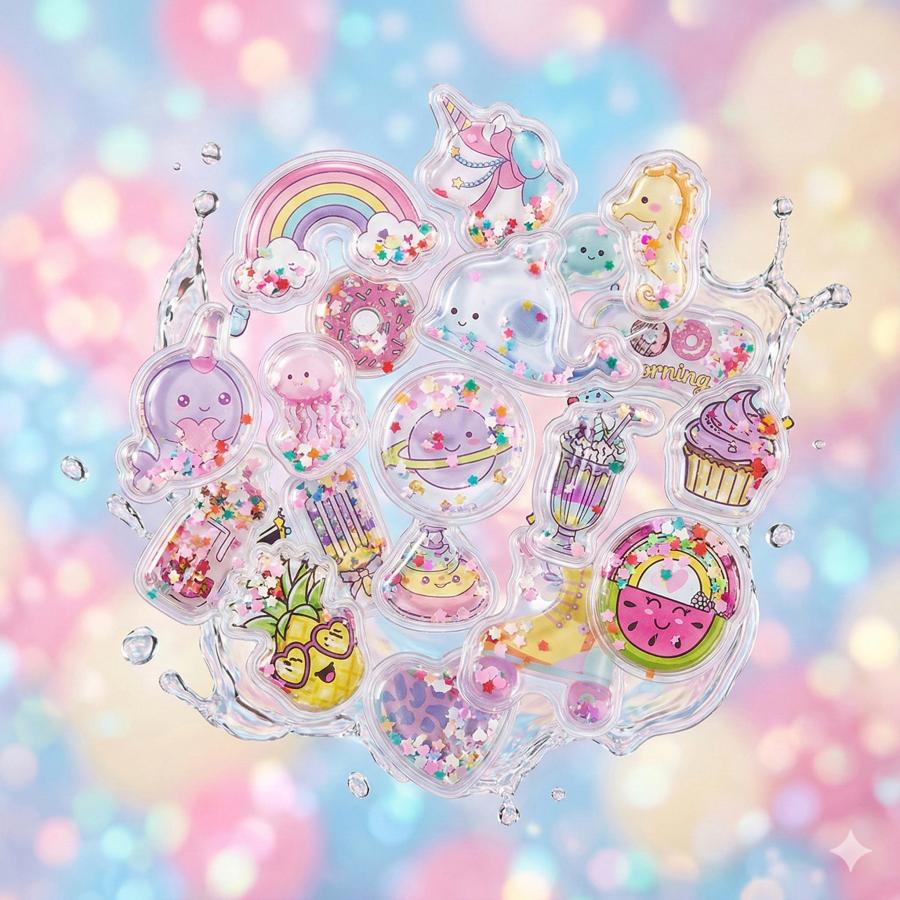 2点以上ご購入1枚プレゼント／水入りシール ぷにぷに かわいい