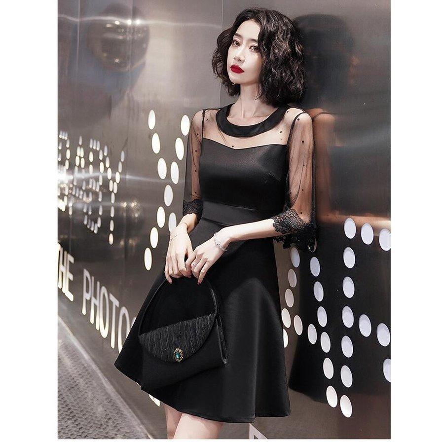 日本で発売 フォーマルドレス パーティードレス ミニドレス 結婚式ワンピース 40代 袖あり お呼ばれ 二次会 披露宴 謝恩会 上品 おしゃれ 着痩せ 30代40代 発表会 送料無料即納 Gaains Com