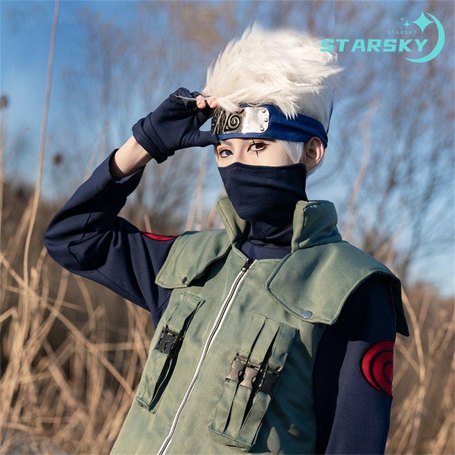 NARUTO ナルト はたけ カカシ 風 コスプレ衣装 コスチューム 服 額当て 