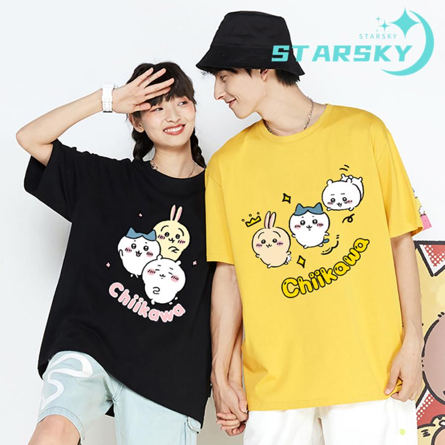 ちいかわ ハチワレ うさぎ Tシャツ プリントシャツ 大きいサイズ ちいかわ ハチワレ うさぎ Tシャツ プリントシャツ 大きいサイズ