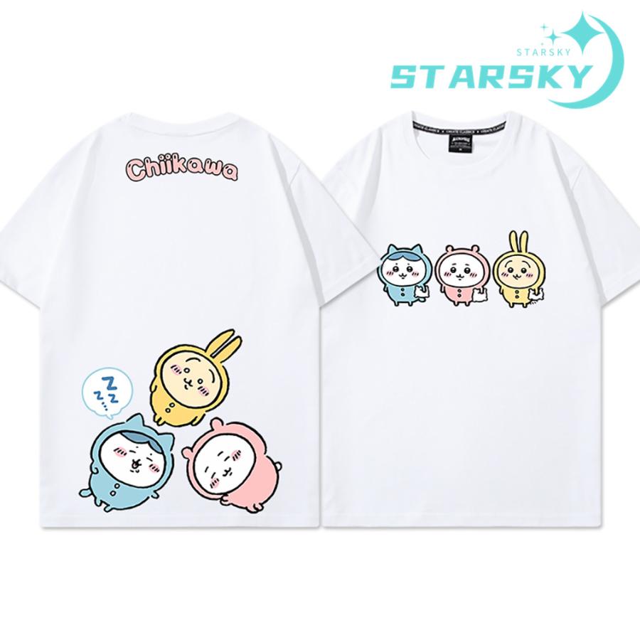 ちいかわ ハチワレ うさぎ Tシャツ プリントシャツ 大きいサイズ対応