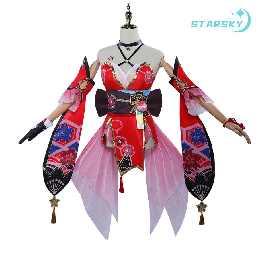崩壊：スターレイル Sparkle 花火 風 コスプレ衣装 服 ウィッグ 靴 