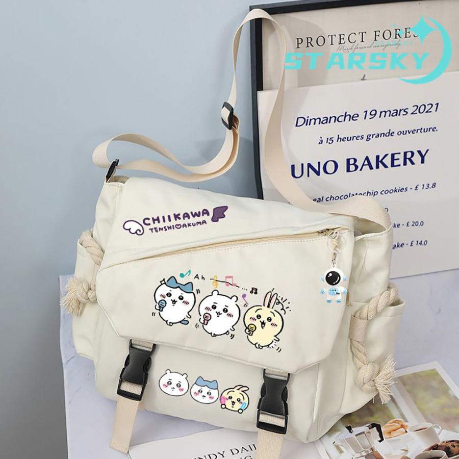 ちいかわ ハチワレ うさぎ ショルダーバッグ 学生 大容量 斜め