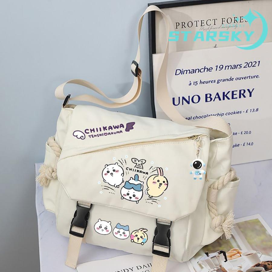 ちいかわ ハチワレ うさぎ ショルダーバッグ 学生 大容量 斜めかけ