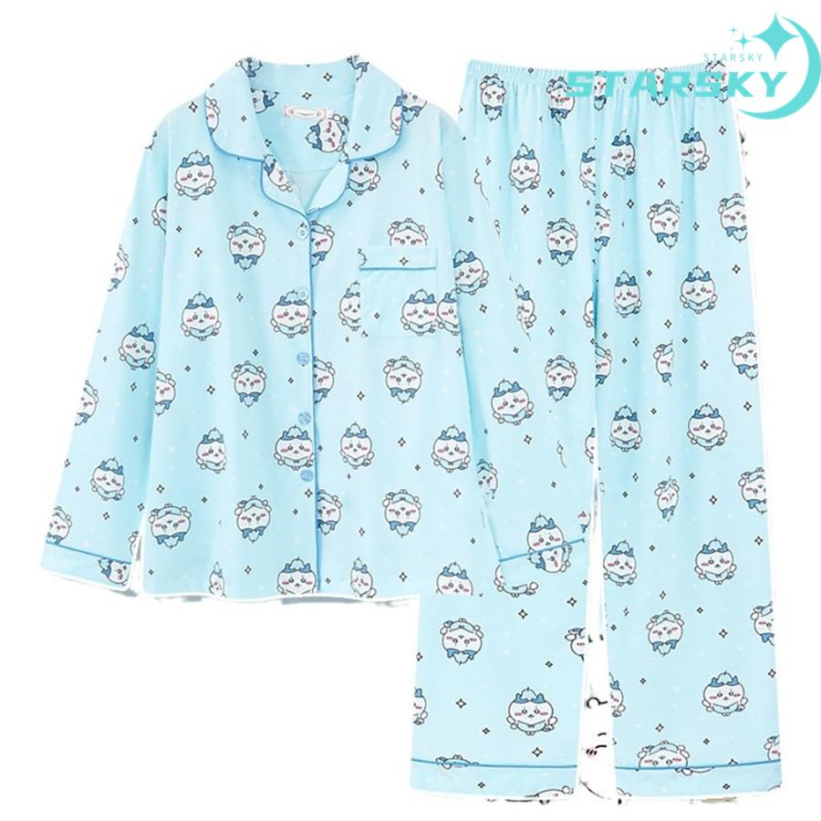 ちいかわ ハチワレ ウサギ ちいかわ パジャマ 上下セット 長袖 シャツ