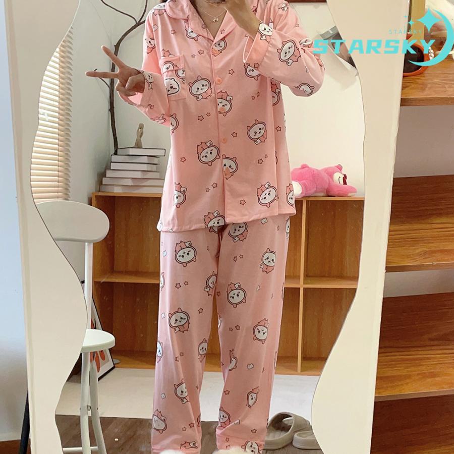 ちいかわ ハチワレ ウサギ ちいかわ パジャマ 上下セット 長袖 シャツ