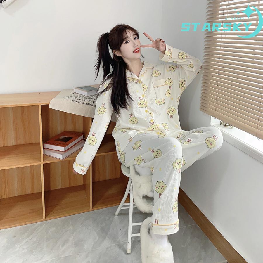 ちいかわ ハチワレ ウサギ ちいかわ パジャマ 上下セット 長袖 シャツ