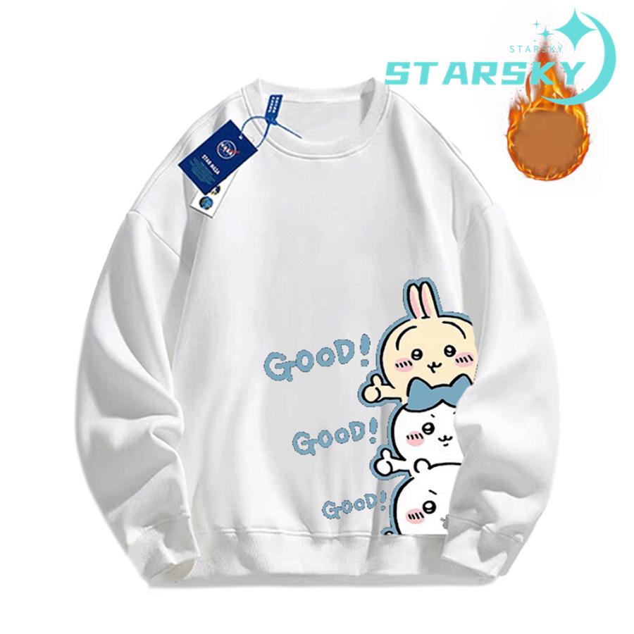 【うさぎ】SATURトレーナー トレーナー ウサギ ハチワレ ちいかわ 長袖Tシャツ スウェット