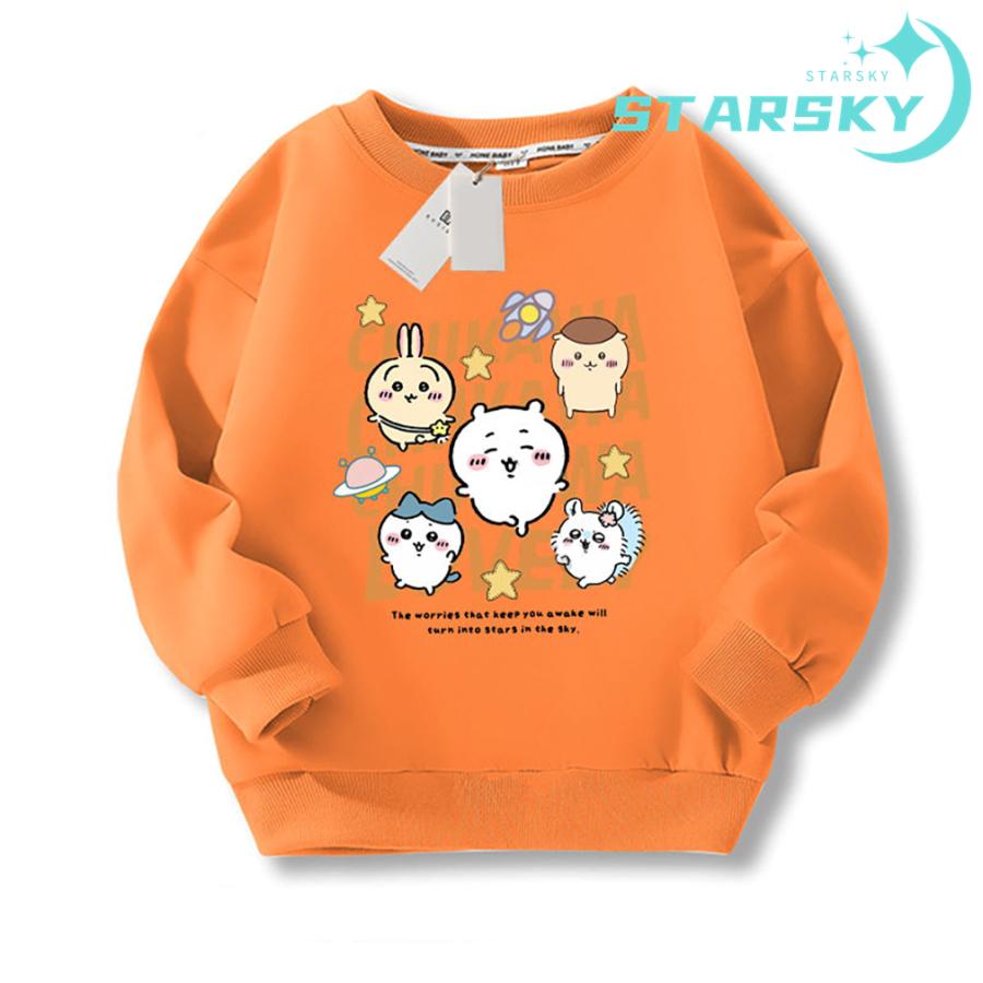 トレーナー ウサギ ハチワレ ちいかわ キッズ スウェット 長袖T