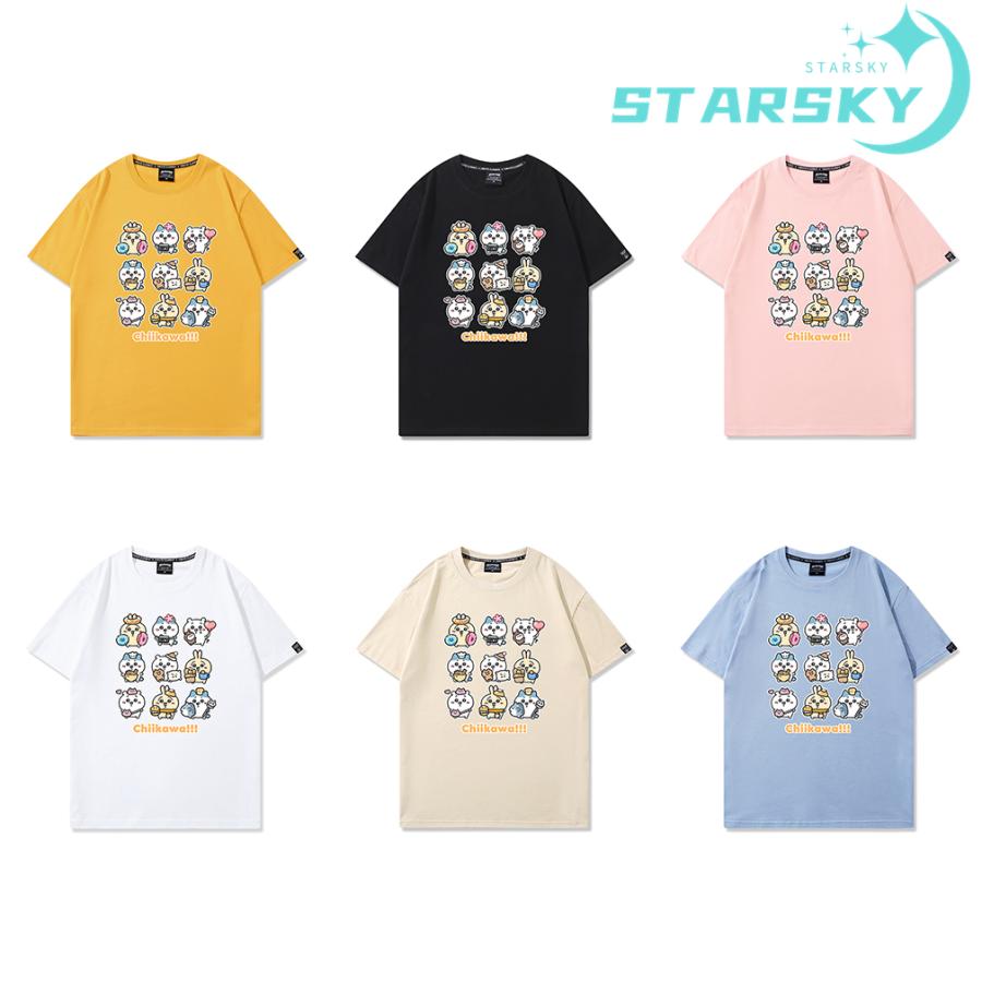 Chiikawa ちいかわ ハチワレ ウサギ Tシャツ 短袖 可愛い Chiikawa ちいかわ ハチワレ ウサギ Tシャツ 短袖 可愛い