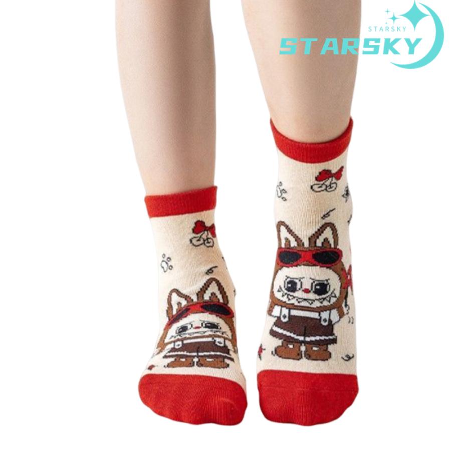 ラブブ 子供用靴下 5足セット キッズ 女の子 綿 快適 肌触りがいい