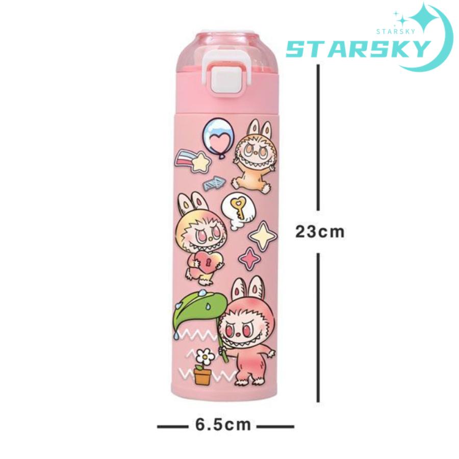 ラブブ 魔法瓶 水筒 500ml 直飲み 水筒カバー付き 水筒ブラシあり 子供