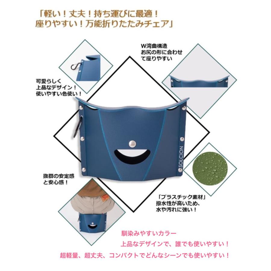 Patatto U パタット ミュー 折り畳み イス 便利 アウトドア 持ち運び 折りたためる 収納 椅子 ネイビー ソルシオン 正規販売店 Patto 1 にこっとappreciate 通販 Yahoo ショッピング