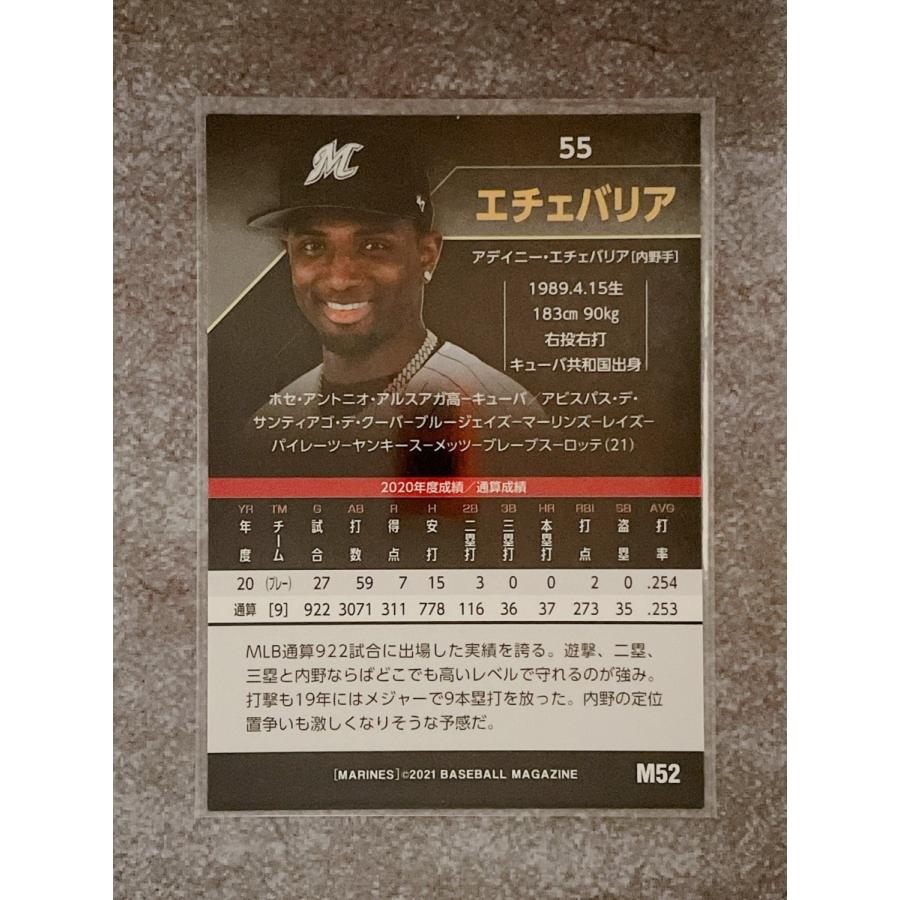 ☆ BBM2021 千葉ロッテマリーンズ レギュラーカード M52 エチェバリア 