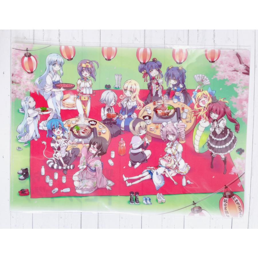 邪神ちゃんドロップキック 複製原画　8周年記念イラスト ☆ 邪神ちゃんドロップキック クリアファイル 8周年記念イラスト 花園