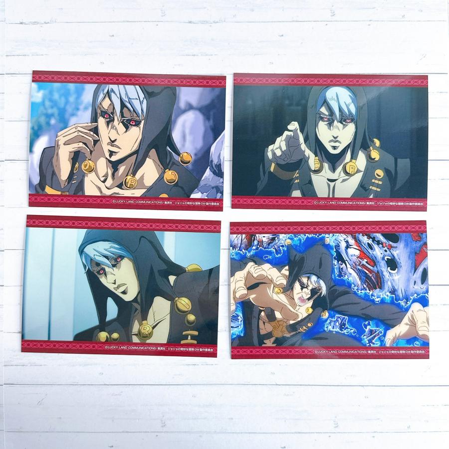 ジョジョの奇妙な冒険 リゾットネロ 第5部 黄金の風 ブロマイド 2種 ☆ ジョジョの奇妙な冒険 黄金の風 第5部 ジョジョ ブロマイド