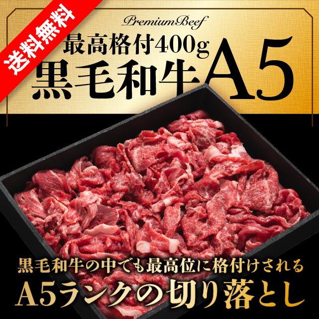 父の日 牛肉 A5 黒毛和牛 切り落とし 400g 食品 冷凍 肉 焼肉 すき焼き肉 しゃぶしゃぶ 贈り物 ギフト お取り寄せ｜niku-donya