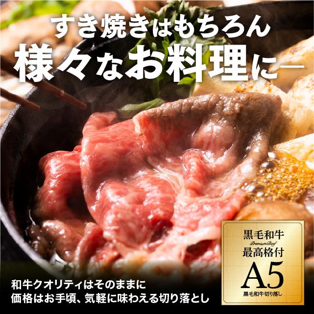 ギフト 肉 A5 黒毛和牛 切り落とし 800g 400g×2P 冷凍 食品 牛肉 すき焼き 焼肉 お取り寄せ グルメ 爆買 | ブランド登録なし | 02