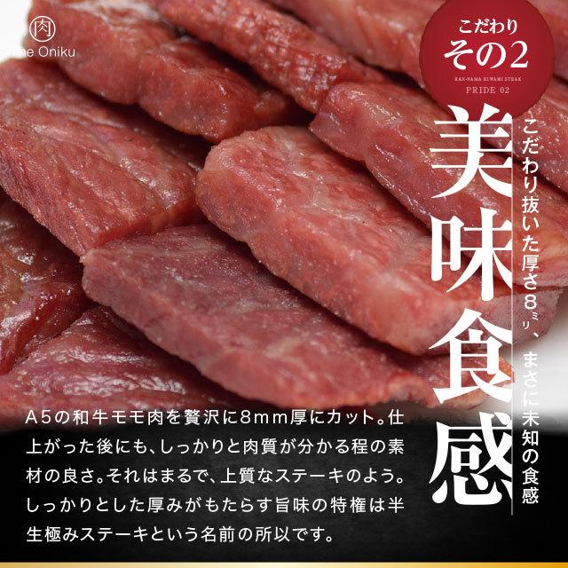 半生極ステーキ 100g The Oniku 高級 冷凍 肉 国産 和牛 A5 ビーフ