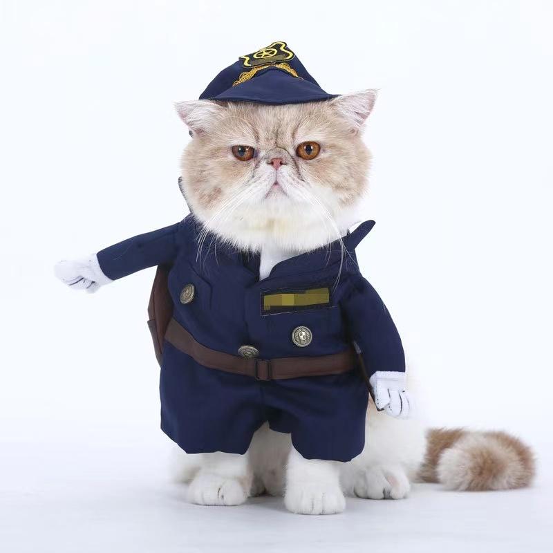 ペット服 コスプレ 可愛い 猫服 猫の服 犬用 面白い コスチューム 警察 海賊 医者 看護師 騎士 ハロウィーン クリスマス 二足｜nikukyu-machi｜03