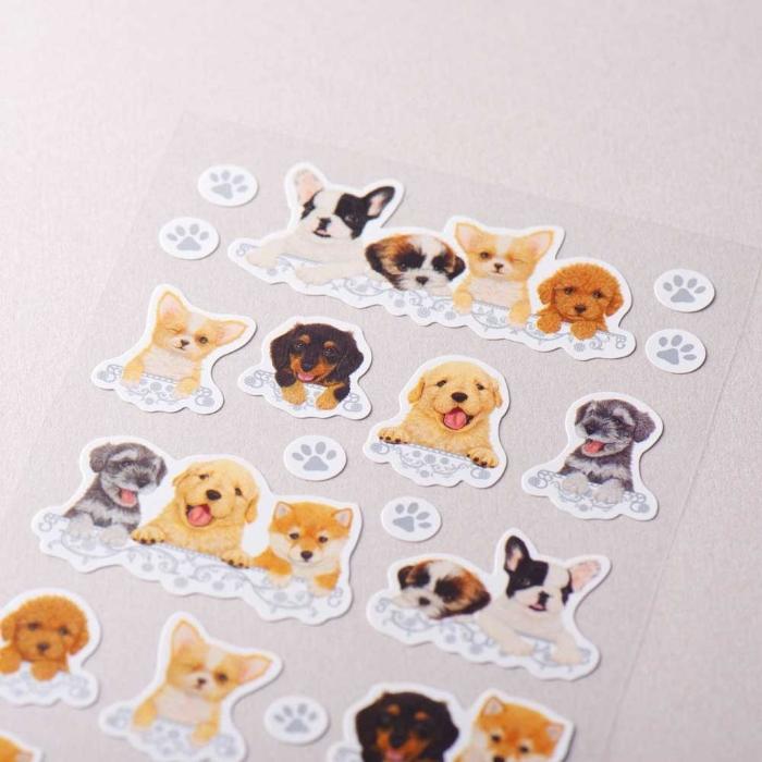 エヌビー社 シール 大（パピーズ） 犬柄 チワワ フレブル プードル