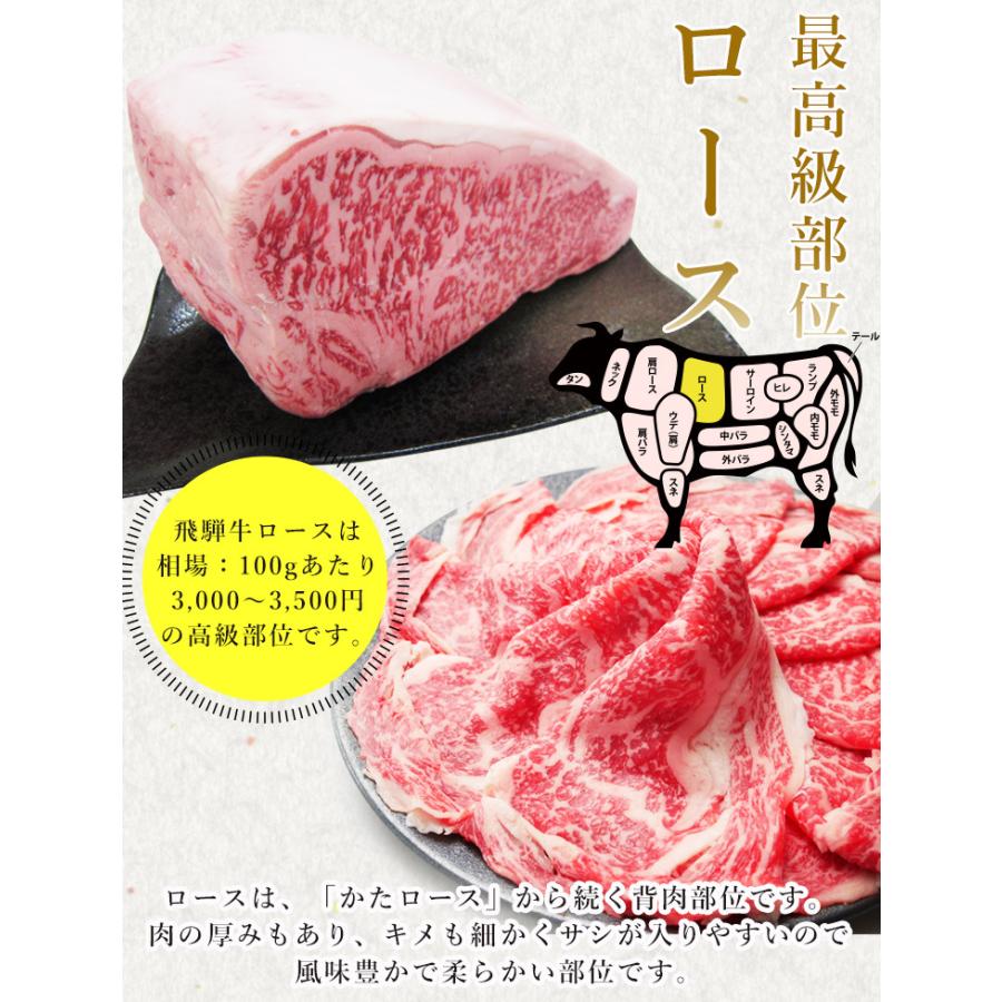 遅れてごめんね 肉 ギフト 母の日 父の日 プレゼント  牛肉 和牛 飛騨牛 すき焼き ロース 700g A4〜A5等級 約4-5人前 化粧箱入 黒毛和牛 お祝 御祝｜nikunohiguchi-yafuu｜06