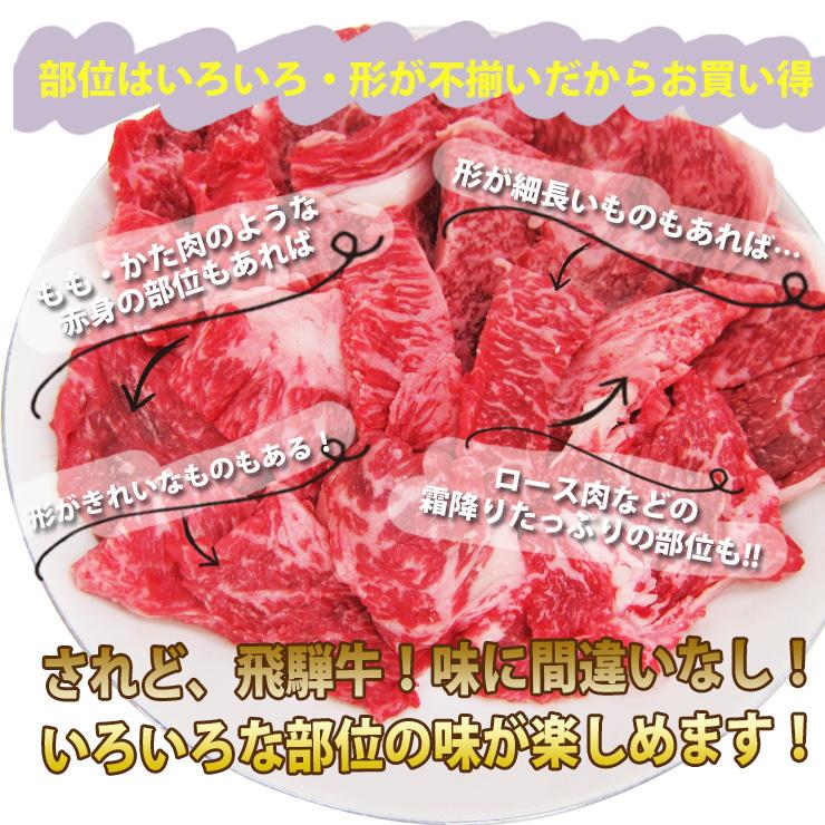 焼肉 訳あり 肉 牛肉 飛騨牛 切り落とし 400ｇ 黒毛和牛 バーベキュー キャンプ バーベキューセット お取り寄せ グルメ｜nikunohiguchi-yafuu｜04