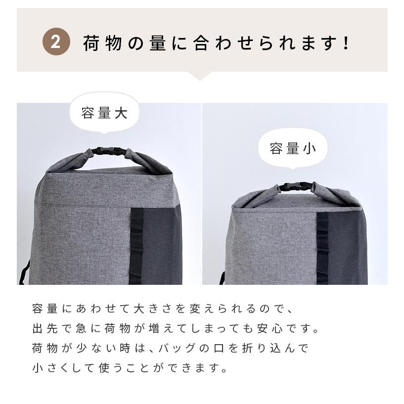 ロルサー ROLSER ショッピングカート NSシリーズ ROLL TOP ロールトップ【バッグ単品 】50L 大容量　PVCコーティング リフレクター｜nikurasu｜04