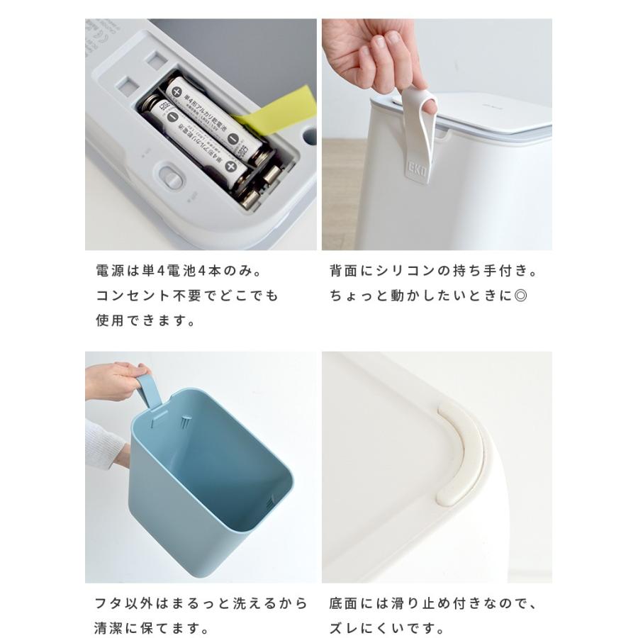 EKO モランディプラスチックセンサービン 8L ゴミ箱 ダストボックス スリム センサー 自動開閉 ウイルス対策 キッチン 卓上 洗面所 寝室｜nikurasu｜13