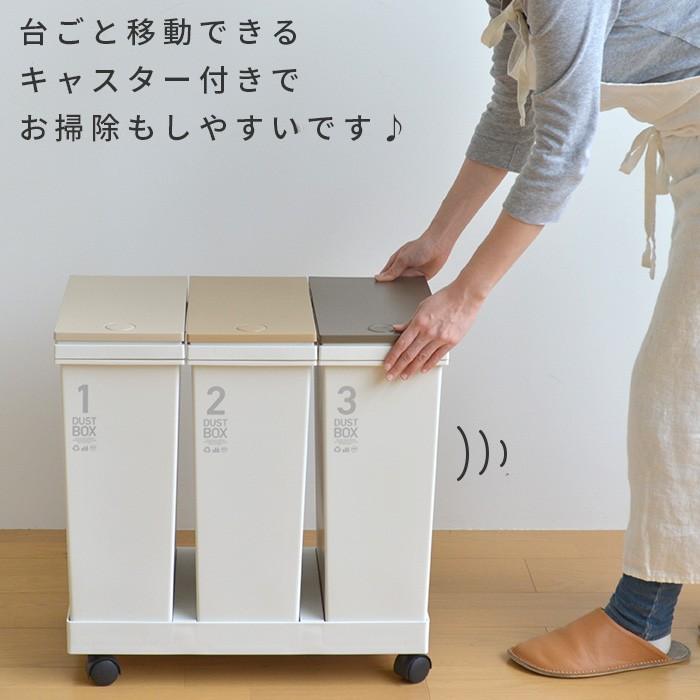 資源ゴミ横型3分別ワゴン 日本製 国産 ゴミ箱 ごみ箱 ダストボックス ふた付き おしゃれ 分別 スリム キッチン リビング ワンプッシュ くずかご 生ごみ P1 にくらす Yahoo 店 通販 Yahoo ショッピング