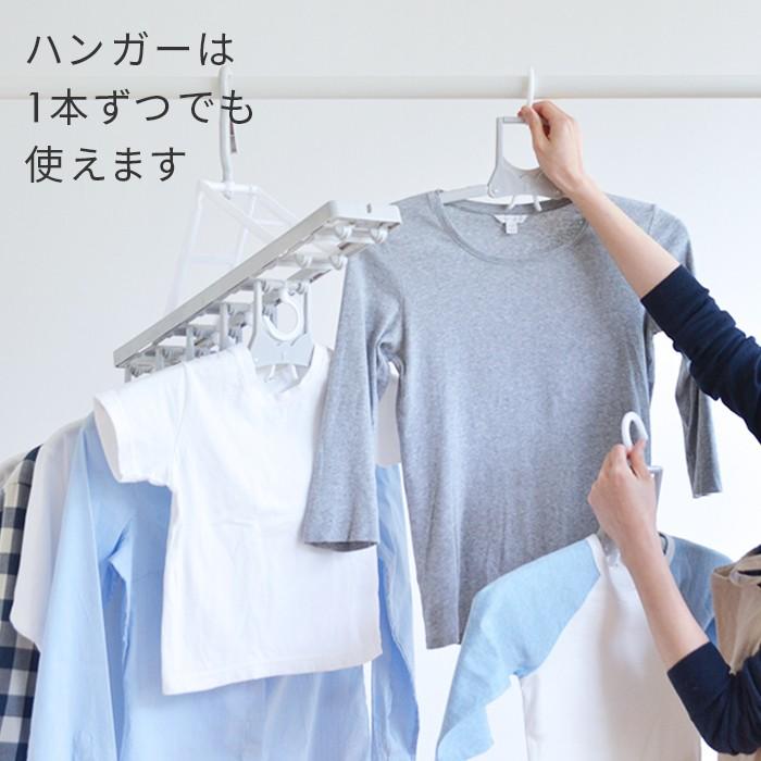 引っ張るだけ!時短 アルミ洗濯ハンガー40P + のびのび 7連ハンガーセット クールグレー ツウィンモール ピンチハンガー 横持ちハンガー 角ハンガー|nikurasu|15