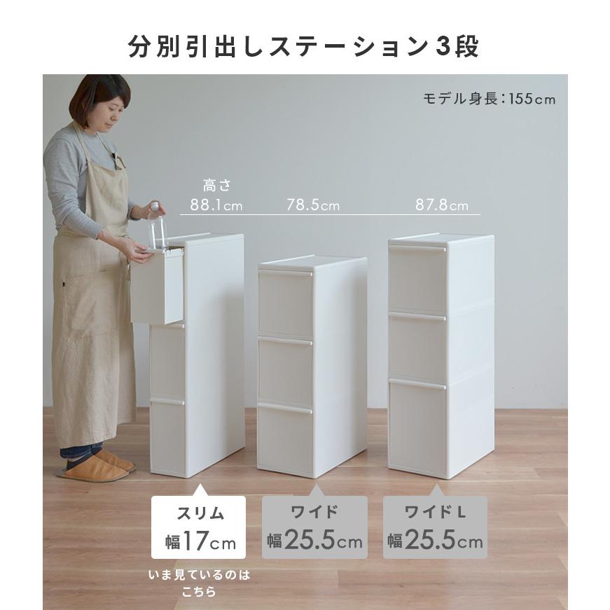 分別引出しステーション スリム 3段 ゴミ箱 おしゃれ シンプル コンパクト 分別 隙間 引き出し ダストボックス 吉川国工業所 ライクイット Like It にくらす Yahoo 店 通販 Yahoo ショッピング