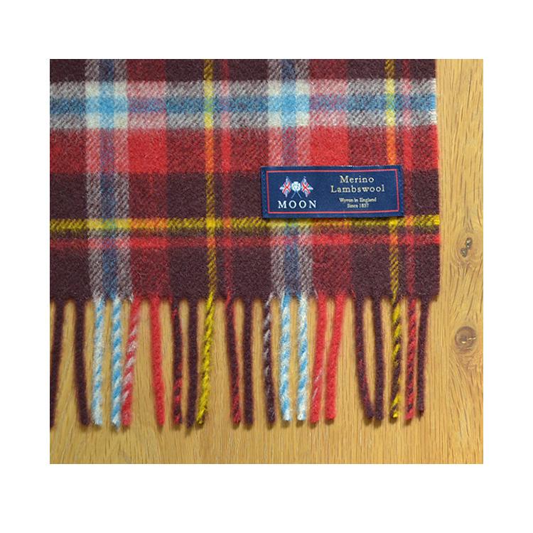 【在庫限り】英国 ブランド MOON やわらかい 上質 マフラー 羽織り イギリス ウール 100% 約25×190cm