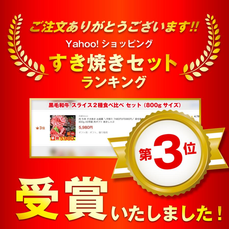 牛肉 和牛 父の日 ギフト すき焼き A5等級 黒毛和牛 食べ比べ ロース 600g 送料無料｜nikuya-mond｜03