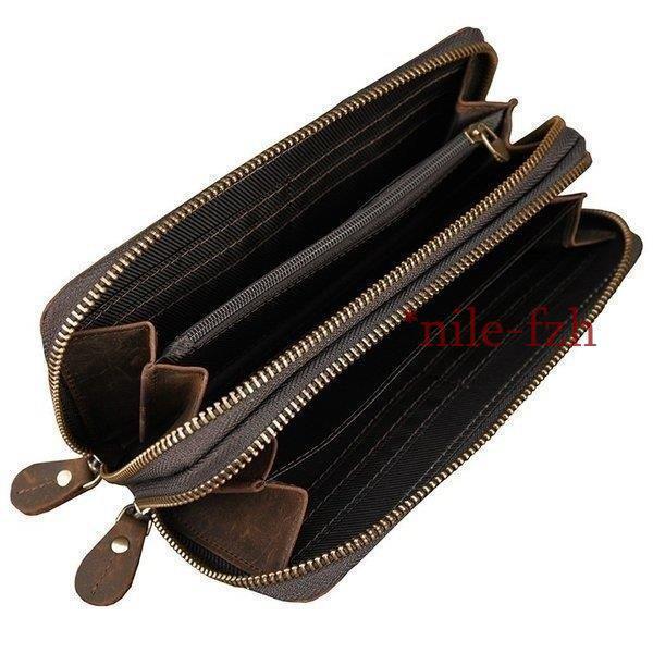 ブラックきりんさん専用 極厚ラウンドファスナー長財布 ブラック