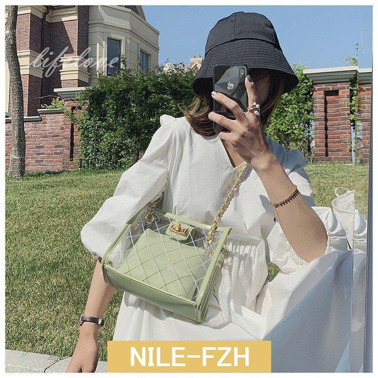 クリアバッグ ショルダー トートバッグ レディース 小さめ PVC