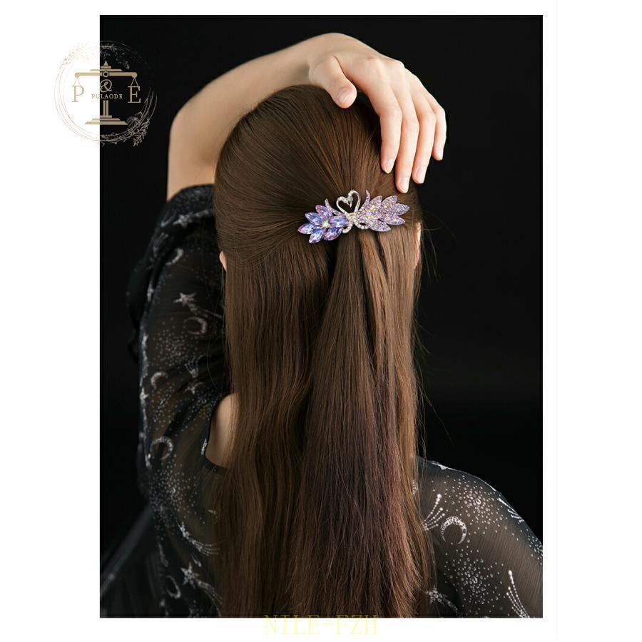 バレッタ ヘアアクセサリー ヘアアレンジ 髪飾り スワン 白鳥 バレッタ ヘアアクセサリー ヘアアレンジ 髪飾り スワン 白鳥