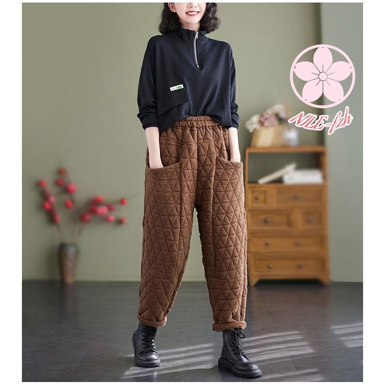 うのにもお得な情報満載！ レディース パンツ 冬 テーパードパンツ 中綿パンツキルティング パンツ