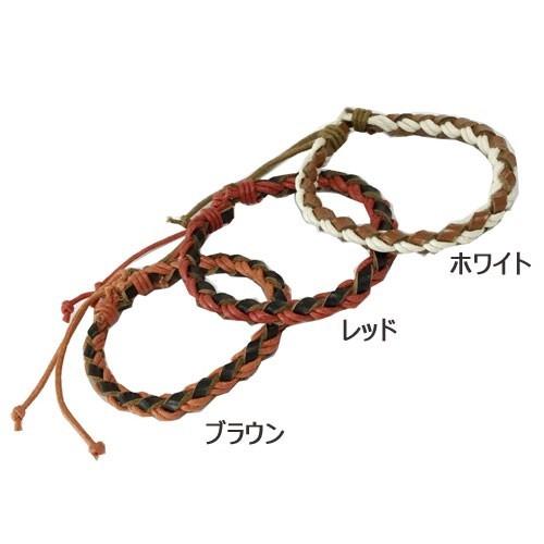 ブレスレット メンズ 革 レザー おしゃれ (コットン レザー編み ブレスレット メンズ 革 レザー おしゃれ (コットン レザー編み