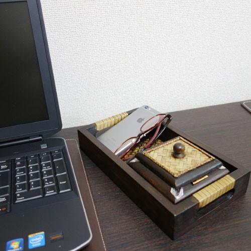 N-Chai お盆 トレー おしゃれ 木製 おぼん (持ち手付 角型 S