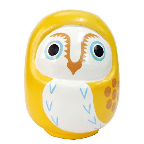 福を呼ぶだるま アニマル (ふくろう Lサイズ）オブジェ 置物 梟