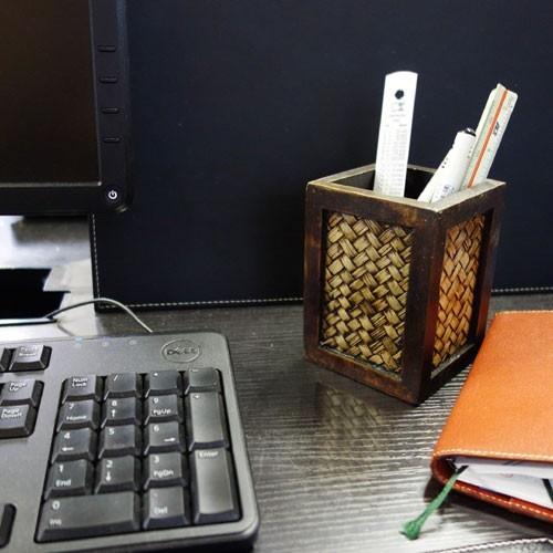 N-Chai ペン立て 木製 ペンスタンド おしゃれ (スクエア 角型