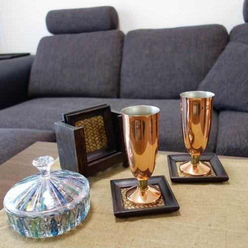 N-Chai コースター セット 木製 おしゃれ (角型 4枚セット) オシャレ 収納ホルダー お盆  和 和風 アンティーク アジアン |  | 05