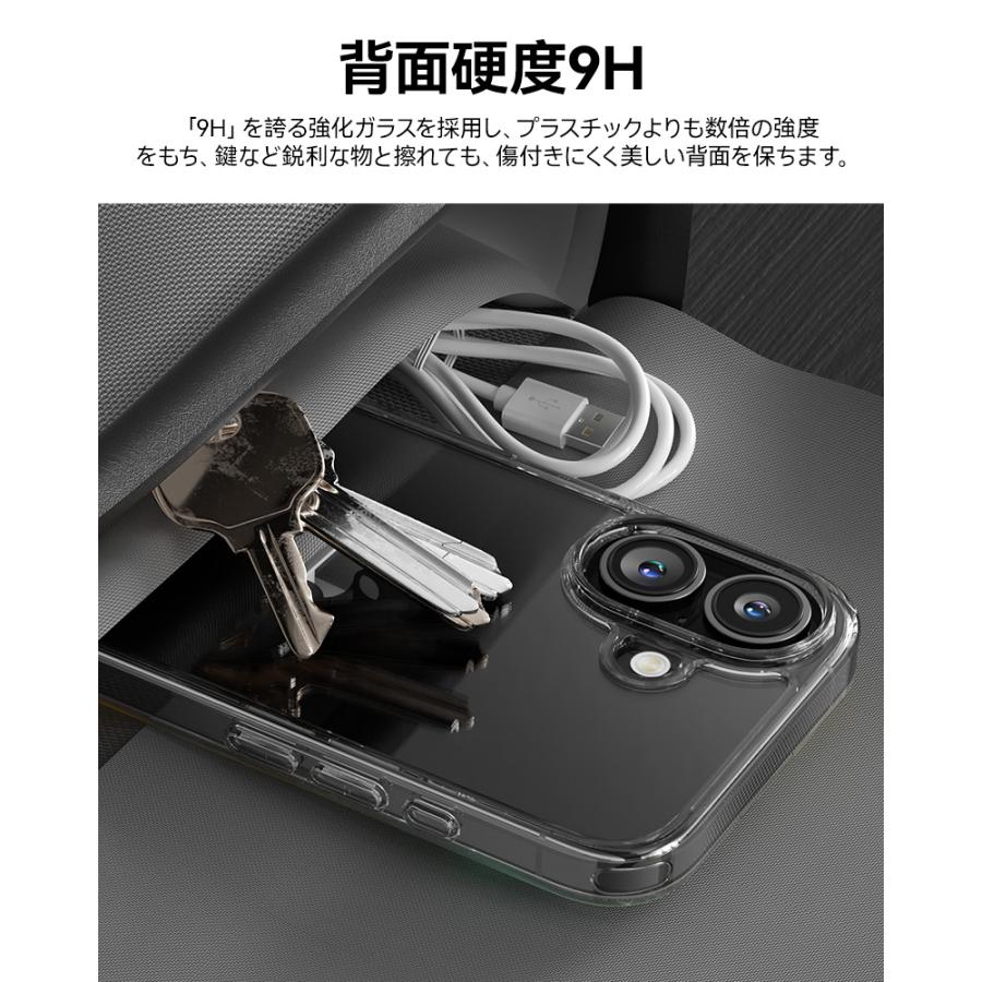 NIMASO iPhone16 ケース クリア 強化ガラス 9H SGS認証 薄型 黄 NIMASO iPhone16 ケース クリア 強化ガラス 9H SGS認証 薄型 黄