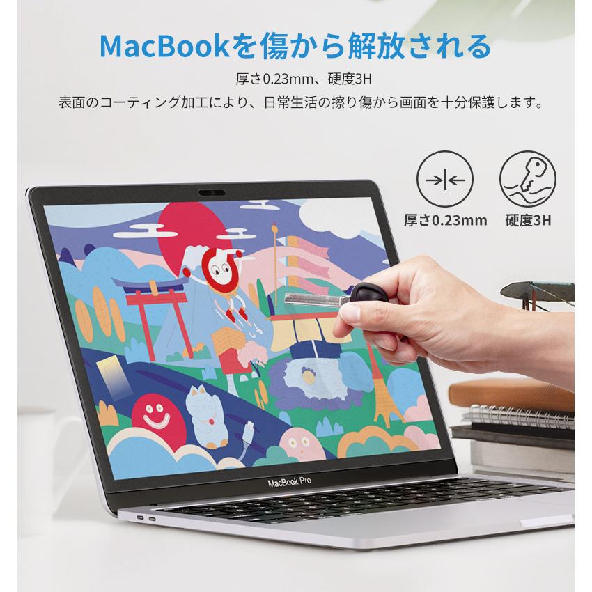 NIMASO Macbook air m2 フィルム 2022 MacBook Air13 15 Pro13 MacBook Pro14 Pro16 インチ 保護フィルム MacBook M1 M2 対応 ブルーライトカット アンチグレア｜nimaso｜17