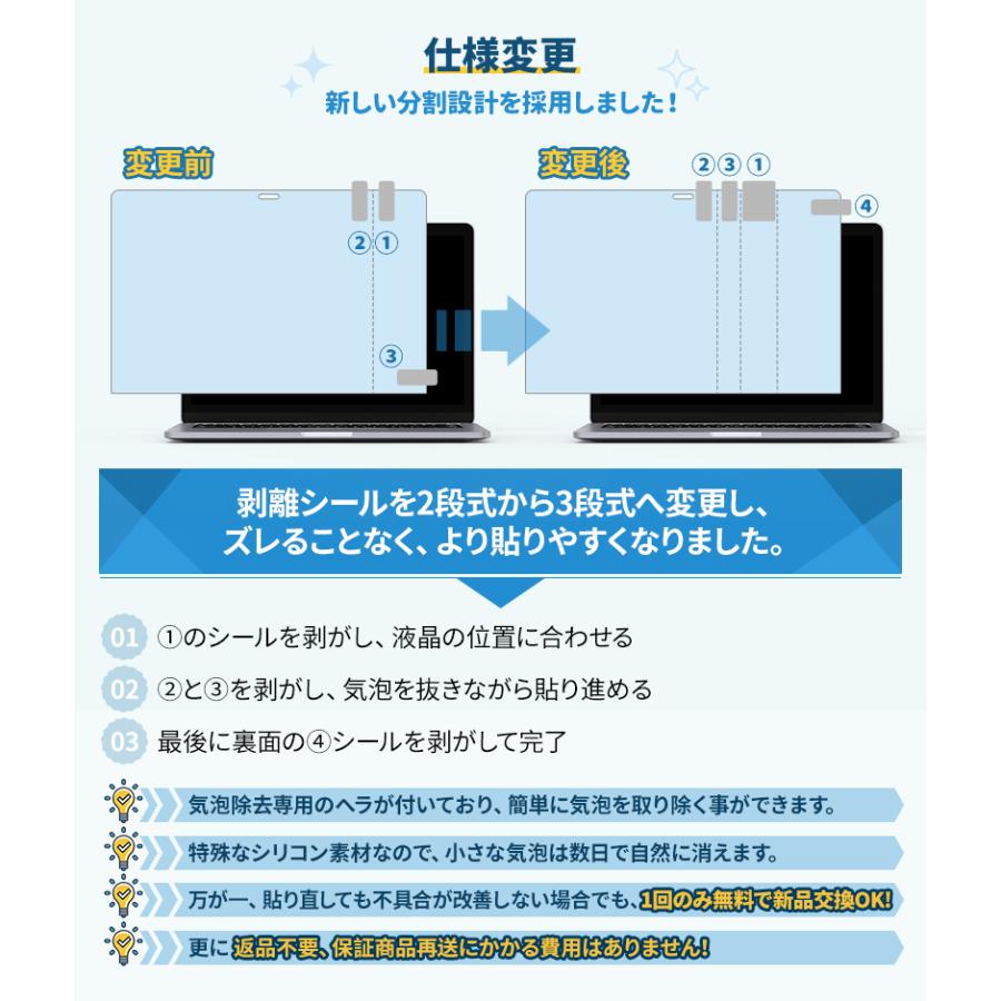 NIMASO Macbook air m2 フィルム 2022 MacBook Air13 15 Pro13 MacBook Pro14 Pro16 インチ 保護フィルム MacBook M1 M2 対応 ブルーライトカット アンチグレア｜nimaso｜19