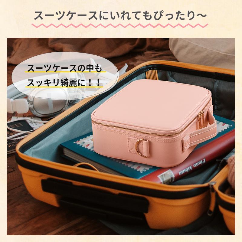 SUNMORY メイクボックス 大容量 鏡付き 持ち運び ミラー付き コスメボックス 化粧品 コスメ収納 ケーブル収納 小物 ケース コスメケース |  | 16